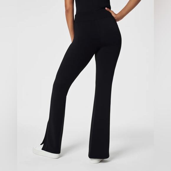SPANX Sz 2XT AirEssentials Slim Flare Pant Super Soft Comfy W/ Front Slit Black - Picture 6 of 16